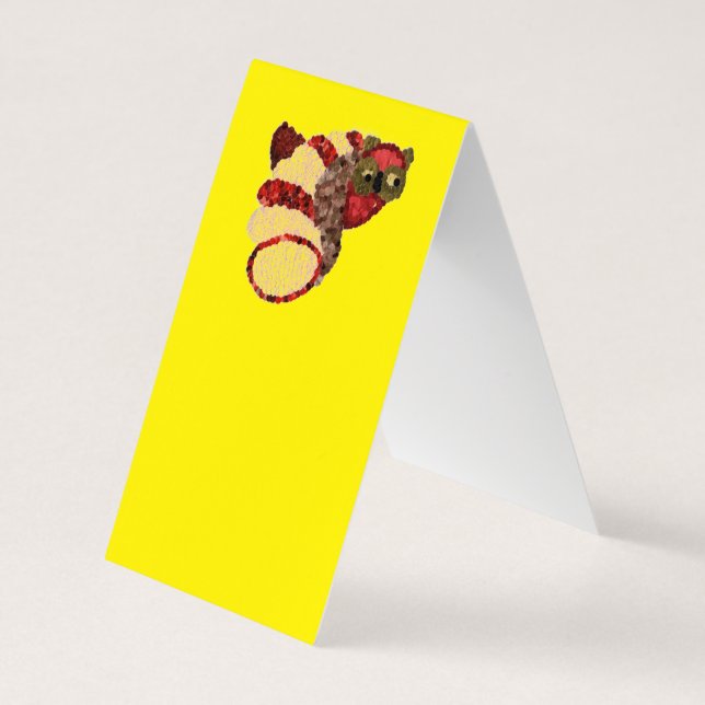 Cartes de visite pliés de tentes d'hibou (Dos)