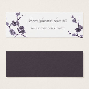 Cartes De Visite Plum fleurom sup Mariage site web Insérer des cart