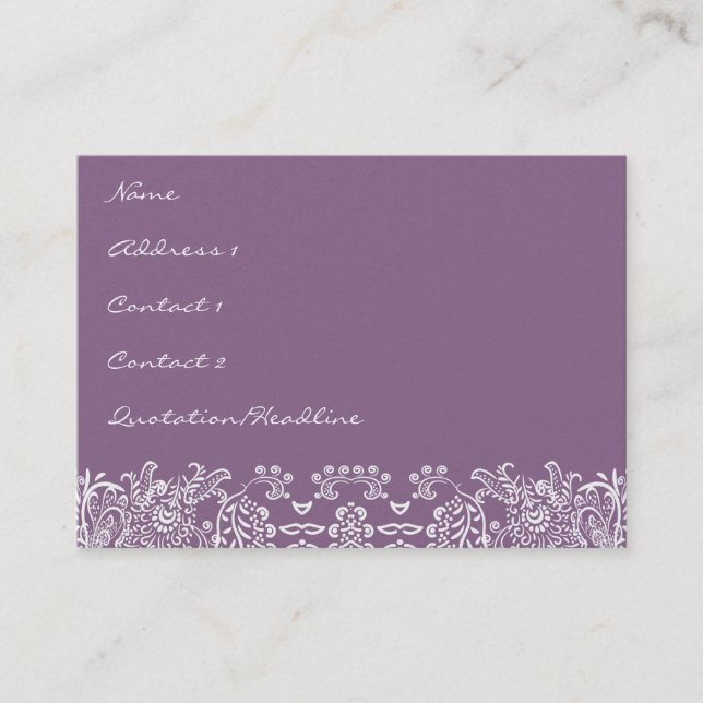 Cartes de visite Plum Love Birds (Devant)