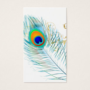 Cartes De Visite PLUME de PAON de PixDezines+FILIGREE/DIY