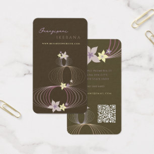 Cartes De Visite Plumeria Frangipani Fleurs Violettes Ikebana Minim