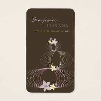 Cartes De Visite Plumeria Frangipani Violet Ikebana Minimaliste