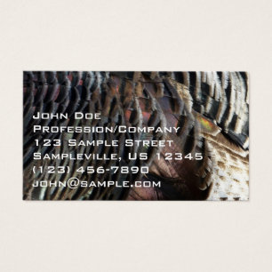 Cartes De Visite Plumes de Dindon Sauvage I Design Nature Abstrait