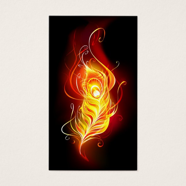 Cartes De Visite Plumes de paquetage de feu (Devant)