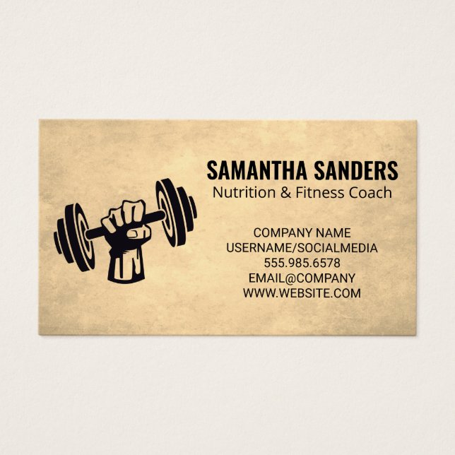 Cartes De Visite Poids de la cloche | Fitness (Devant)