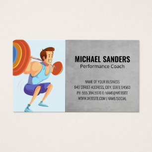 Cartes De Visite Poids de l'homme Fitness sportive