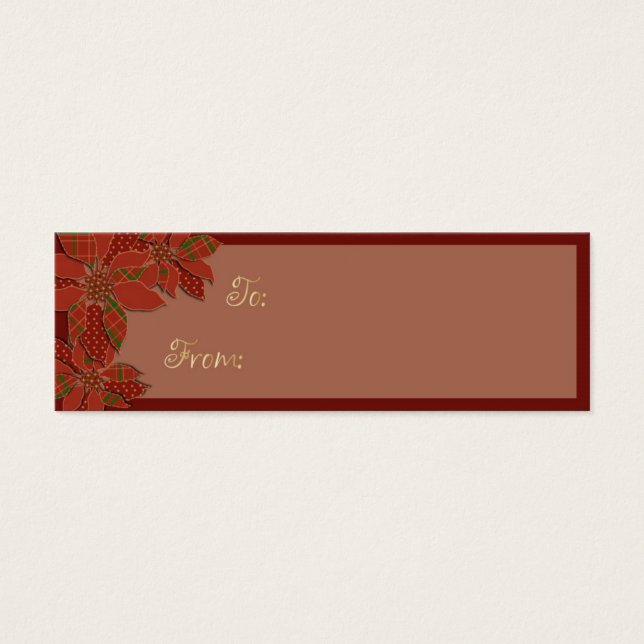 Cartes De Visite Poinsettia Patchwork (Devant)
