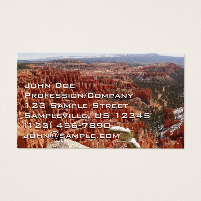 Cartes De Visite Point d'inspiration à Bryce Canyon I (Devant)