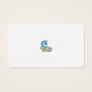 Cartes De Visite Point, Sherpa Blue, Design de sable doré