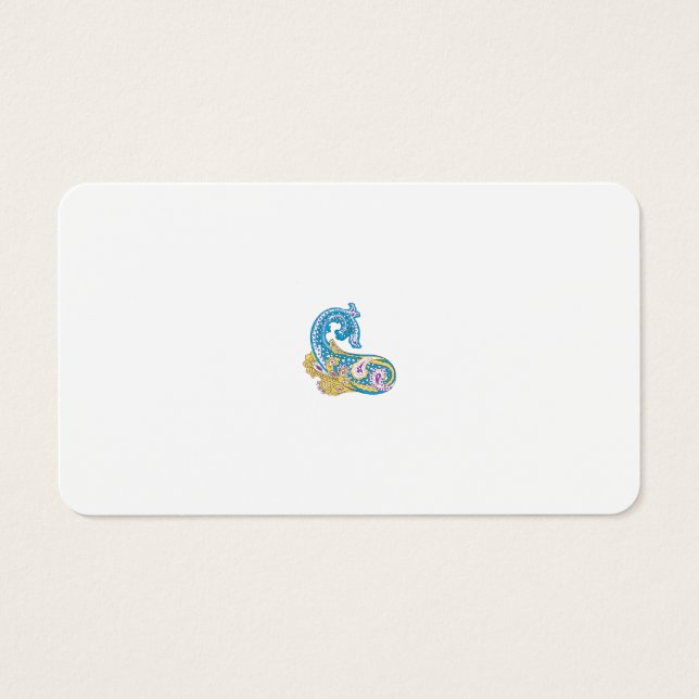 Cartes De Visite Point, Sherpa Blue, Design de sable doré (Devant)
