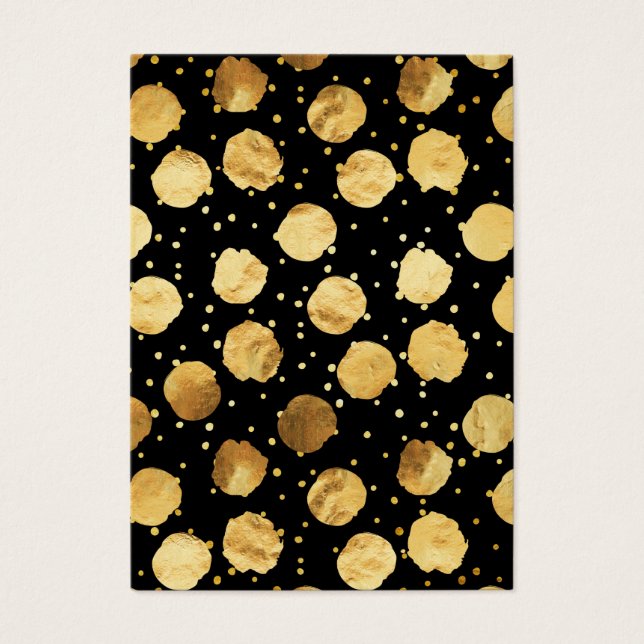 Cartes De Visite Points d'or Faux Foil Motif Dot Texture Arrière -  (Devant)
