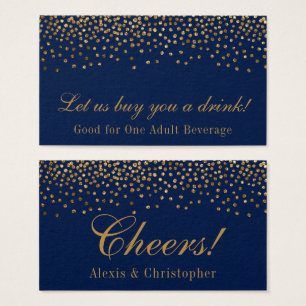 Cartes De Visite Points Glam Gold Confetti sur les billets de la Ma