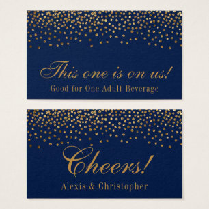 Cartes De Visite Points Glam Gold Confetti sur les billets de la Ma