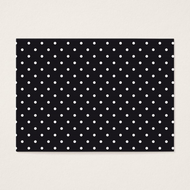 Cartes De Visite Pois noirs blancs (Devant)