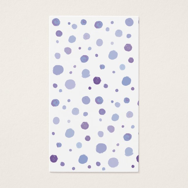 Cartes De Visite pois peints à la main (Devant)