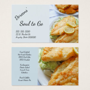 Cartes De Visite Poisson frite avec marionnettes