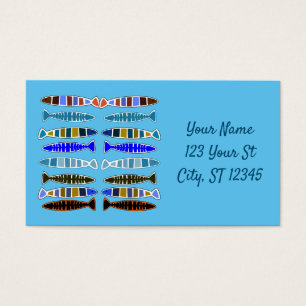 Cartes De Visite Poisson rayé multicolore Thunder_Cove