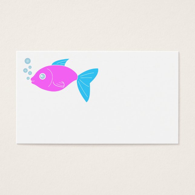 Cartes De Visite Poisson rose (Devant)