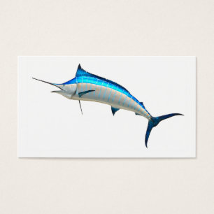 Cartes De Visite Poissons de jeu de Marlin bleu