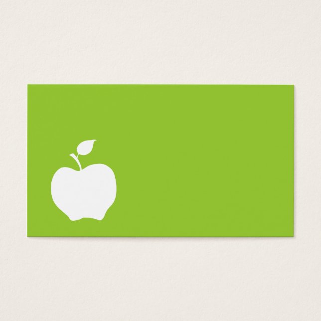 Cartes De Visite Pomme verte et blanche (Devant)