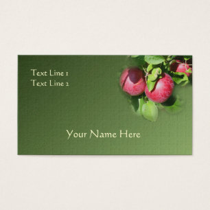 Cartes De Visite Pommes Red McIntosh Sur La Nature De L'Arbre