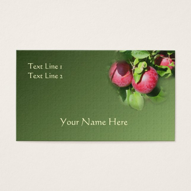 Cartes De Visite Pommes Red McIntosh Sur La Nature De L'Arbre (Devant)