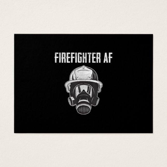Cartes De Visite Pompier AF | Masque gaz | Funny Firefighter (Devant)