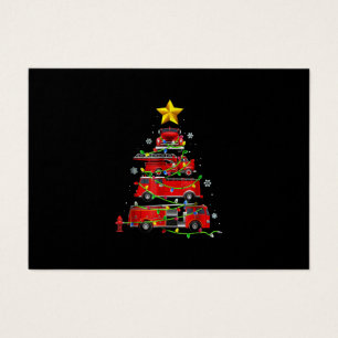 Cartes De Visite Pompier Camion Arbre de Noël Hommes Femmes