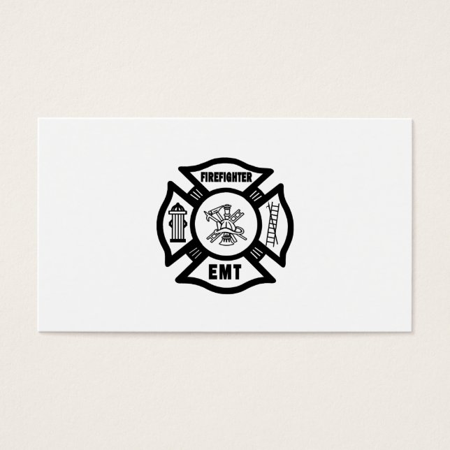 Cartes De Visite Pompier EMT (Devant)