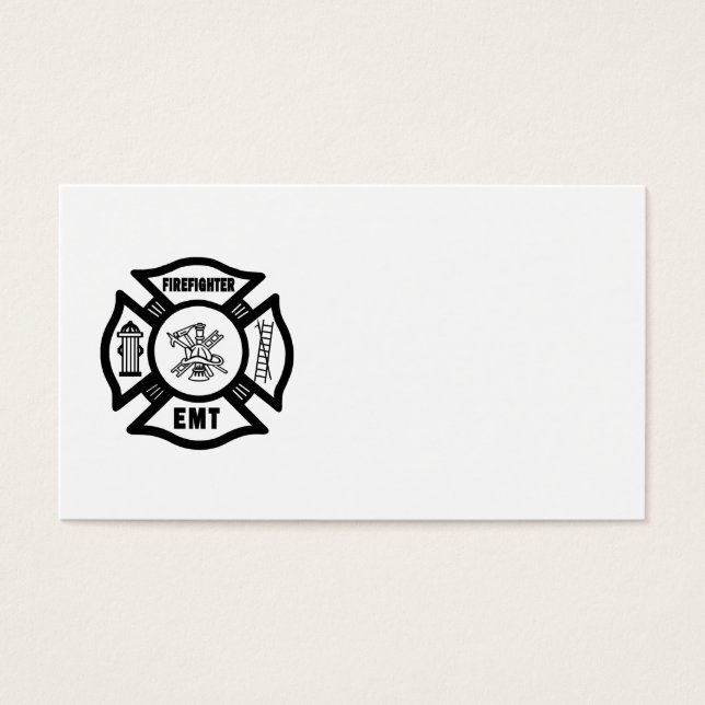 Cartes De Visite Pompier EMT (Devant)