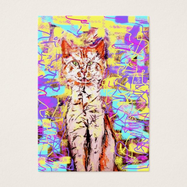 Cartes De Visite popart tabby (Devant)
