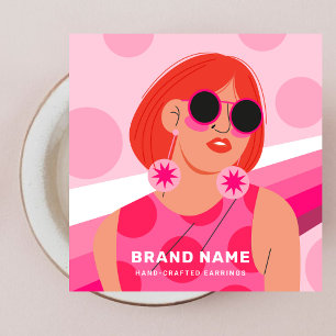 Cartes De Visite Porte-bijoux - Femmes roses chaudes