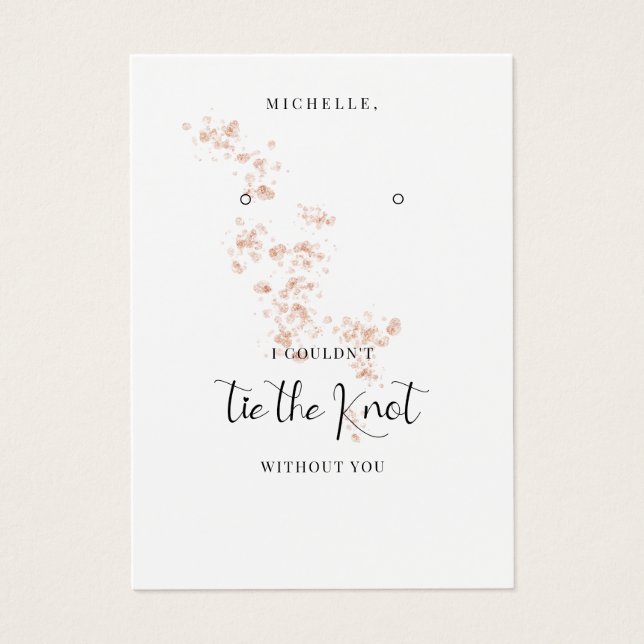 Cartes De Visite Porte-boucles de demoiselle d'honneur à l'aquarell (Devant)