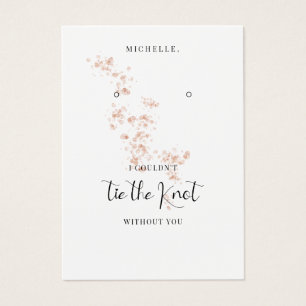 Cartes De Visite Porte-boucles de demoiselle d'honneur aquarelle ro