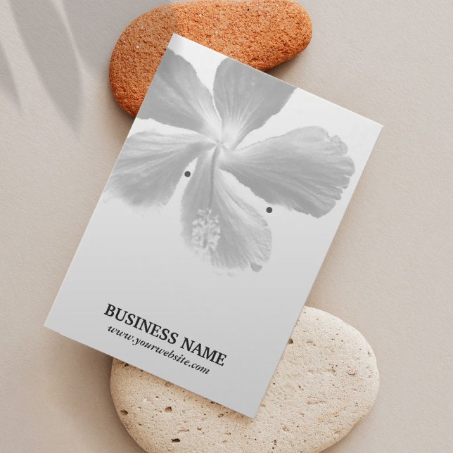 Cartes De Visite Porte-boucles élégant à fleur d'Hibiscus (Créateur téléchargé)