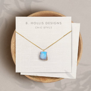 Cartes De Visite Porte-écran simple en lin blanc (image)