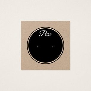 Cartes De Visite Porte-étendard Kraft Circle Simple