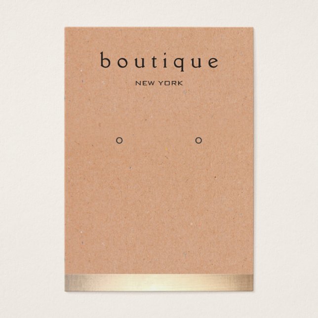 Cartes De Visite Porte-étendard Kraft Gold Stripe (Devant)