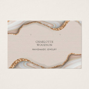 Cartes De Visite Porte Marbre rose Clouc Géode Porte Horizontale