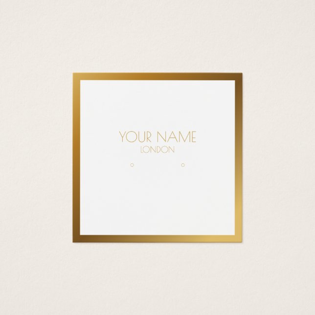 Cartes De Visite Porte-oreille à bordure or (Devant)