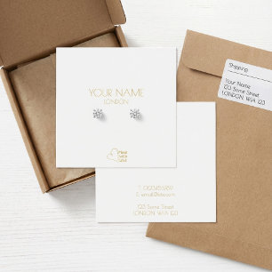 Cartes De Visite Porte-oreille coeur en or simple