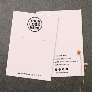 Cartes De Visite Porte-oreille de logo personnalisé rose