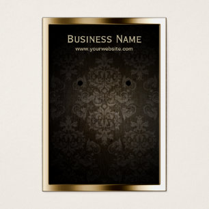 Cartes De Visite Porte-oreille de luxe Gold Bordure Damas