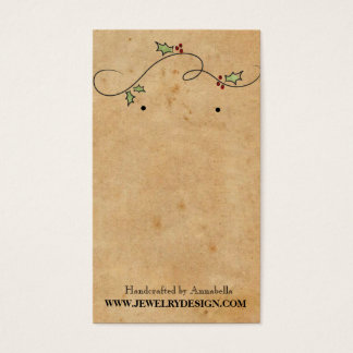 Cartes De Visite Porte-oreille Noël Fête Bijoux personnalisés