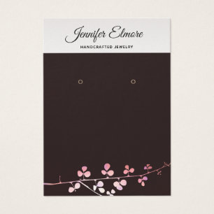 Cartes De Visite Porte-oreille noir cool Gold Branch