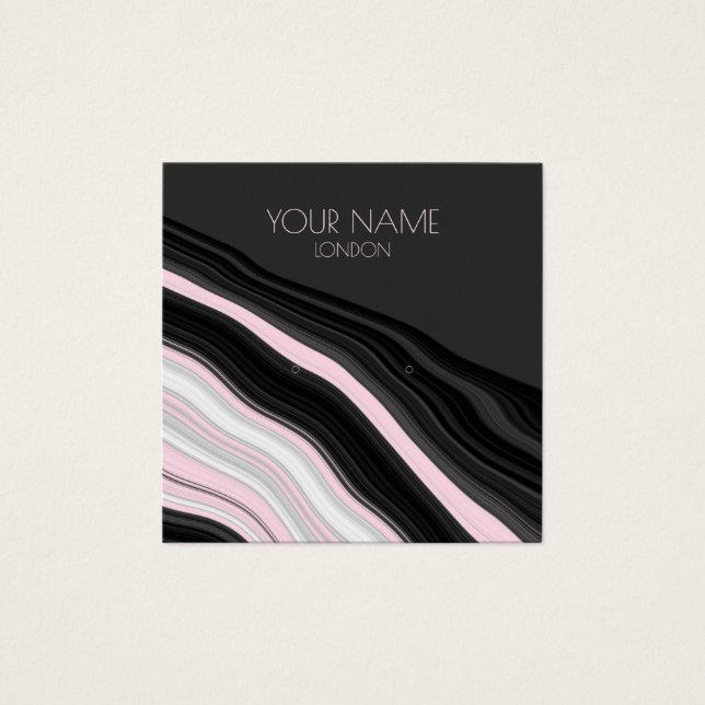 Cartes De Visite Porte-oreille rayée, effet Agate (Devant)