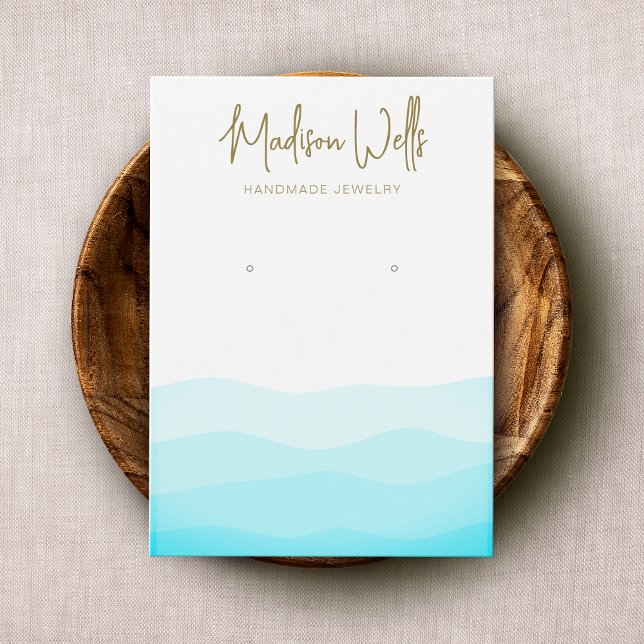 Cartes De Visite Porte-oreille Tropical Ocean Waves (Créateur téléchargé)