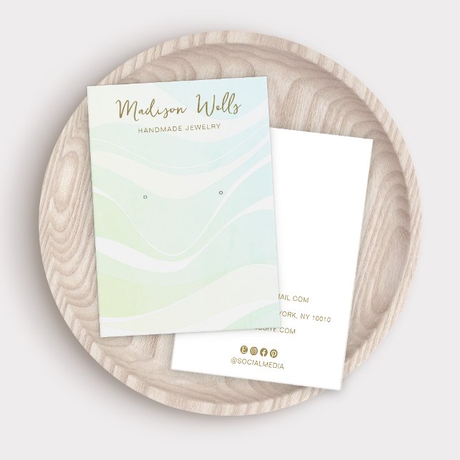 Cartes De Visite Porte-oreille Tropical Ocean Waves (Créateur téléchargé)