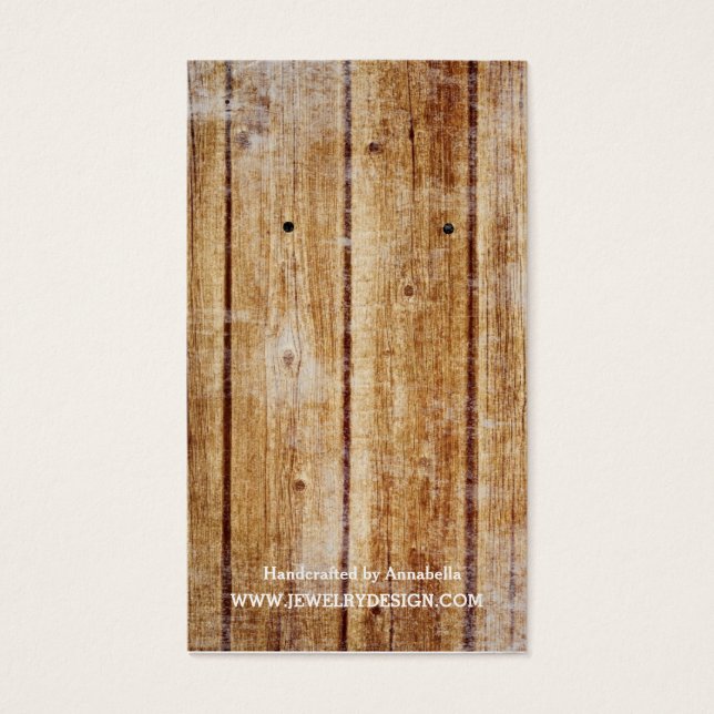 Cartes De Visite Porte-oreilles Bois de la grange rustique (Devant)