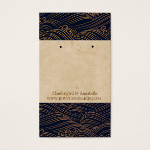 Cartes De Visite Porte-oreilles (Orient Accent Japonais Vagues)